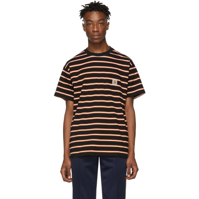 Photo: Carhartt Work In Progress Black Striped Houston T-Shirt