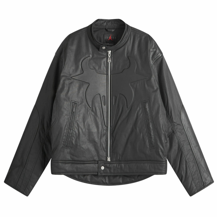 Photo: Air Jordan x Travis Scott Waxed Jacket in Black/Red/Noir