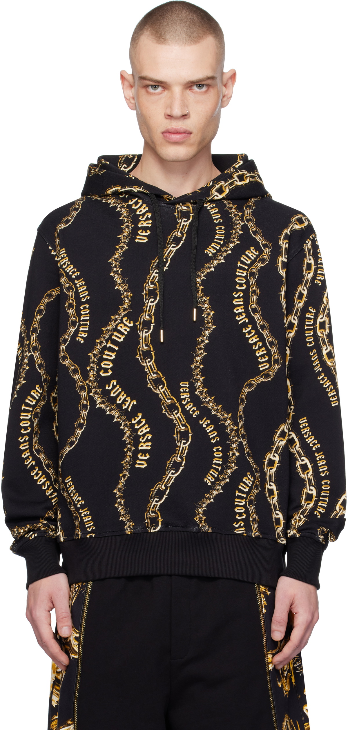 Versace Jeans Couture Black Chain Couture Hoodie