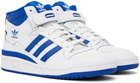 adidas Originals White & Blue Forum Sneakers