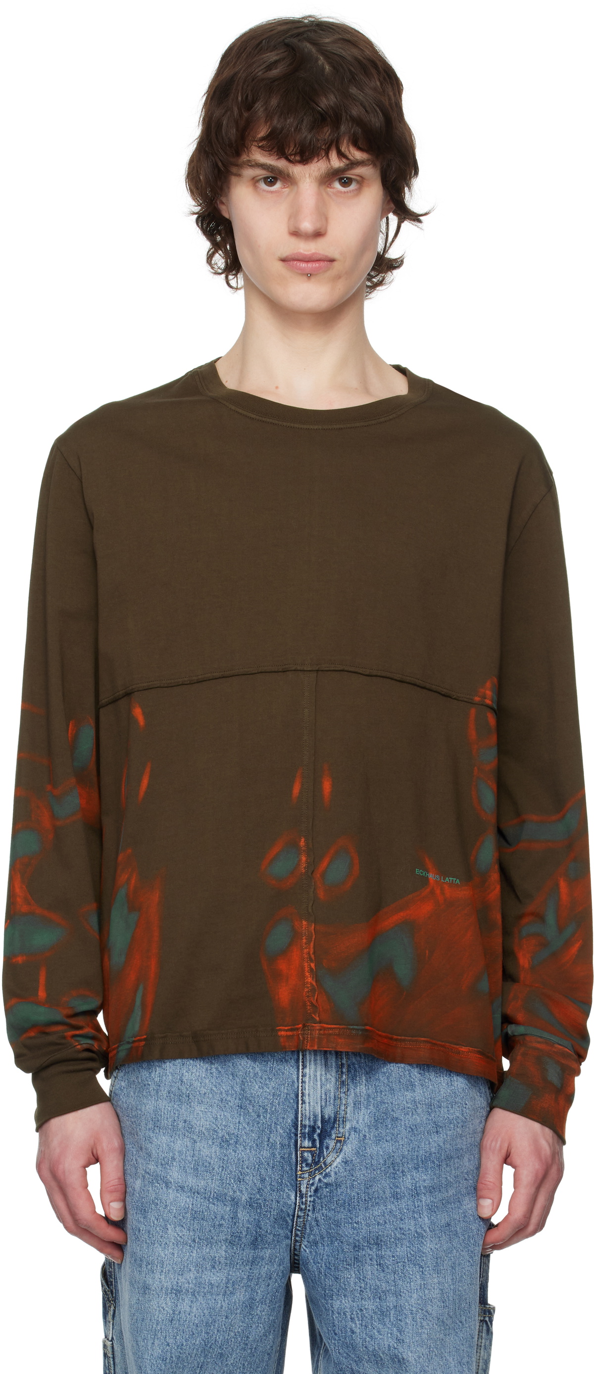 【関税込み】Eckhaus Latta ブラウン Lapped Tシャツ Eckhaus Latta Lapped Long Sleeve Tee Oil – Très Bien
