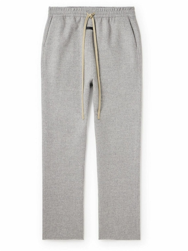 Photo: Fear of God - Forum Straight-Leg Virgin Wool and Cashmere-Blend Drawstring Trousers - Gray