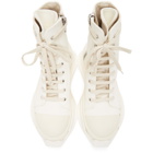 Rick Owens Drkshdw White Abstract High Sneakers