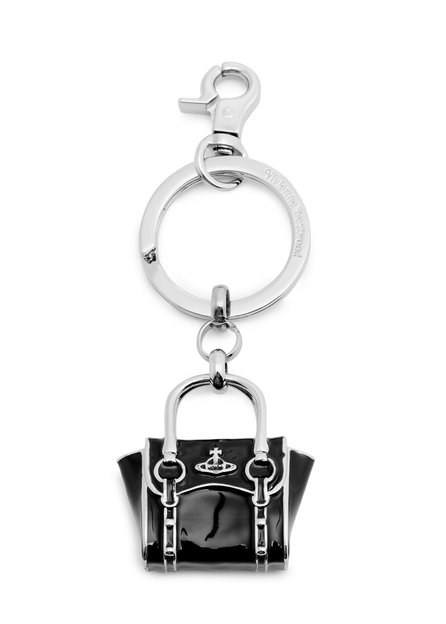 Vivienne Westwood Betty Silver-plated Keyring - Black - One Size