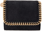 Stella McCartney Black Falabella Small Flap Wallet