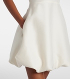 Balenciaga Halterneck peplum wool and silk minidress