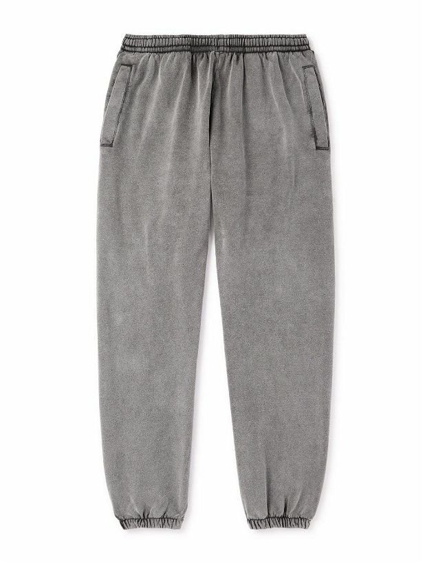 Photo: Acne Studios - Tapered Cotton-Jersey Sweatpants - Gray