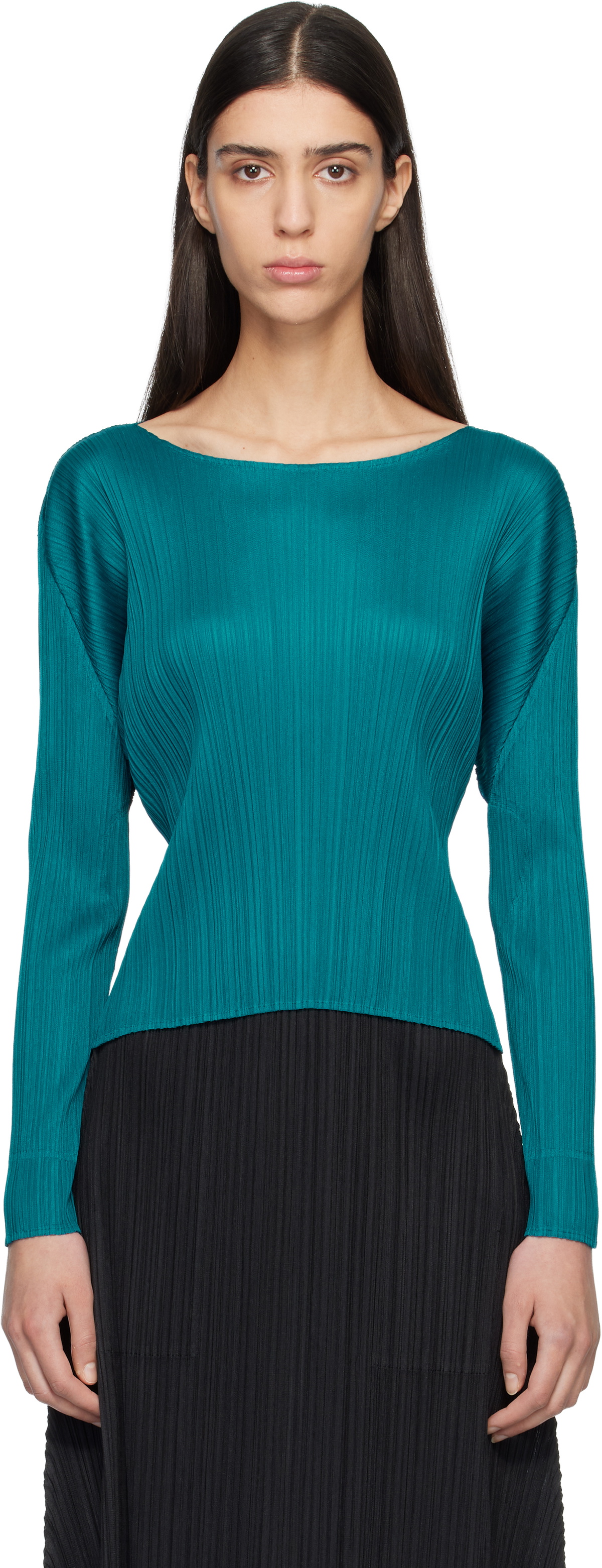 Pleats Please Issey Miyake Black Wrap Panel Skirt Pleats Please