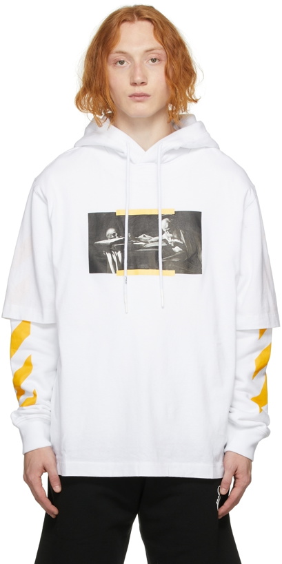 Photo: Off-White White Caravaggio Painting Hoodie