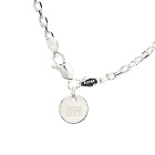Neighborhood Men's Safety Pin Necklace in Silver