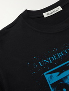 UNDERCOVER - Printed Cotton-Jersey T-Shirt - Black - 2