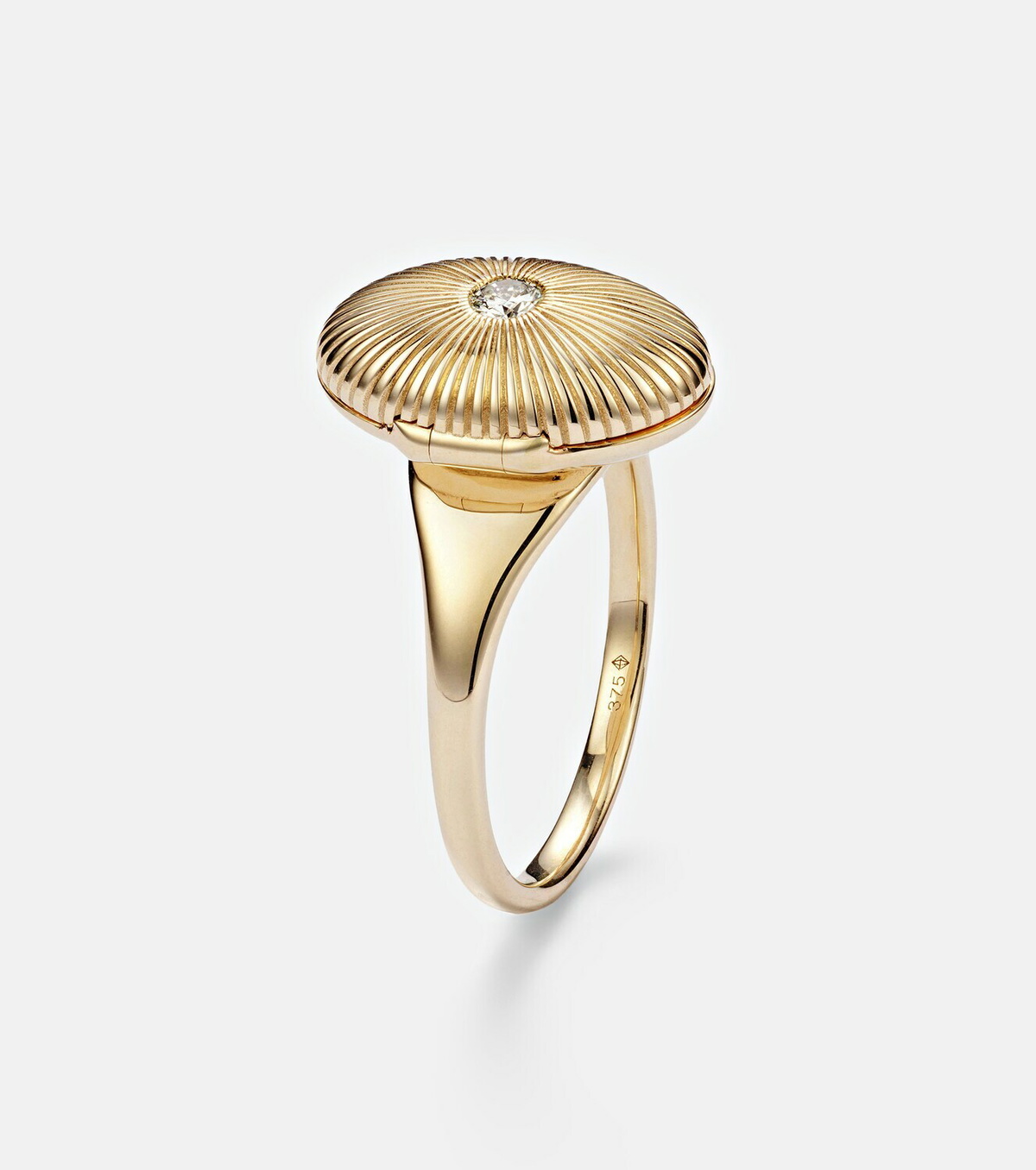 Persée 9kt gold ring with diamond