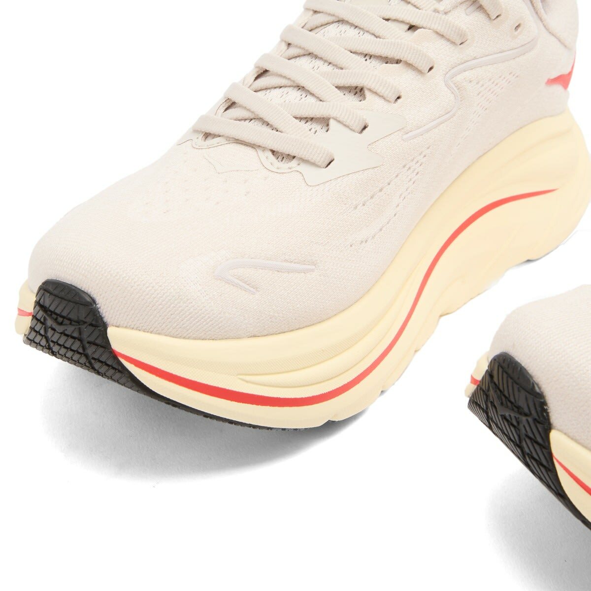 HOKA ONE ONE W Clifton 10 Sneaker in Stucco/Cerise