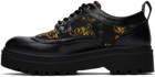 Versace Jeans Couture Black Signature Print Syrius Oxfords