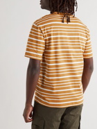 NORSE PROJECTS - Johannes Striped Cotton-Jersey T-Shirt - Orange