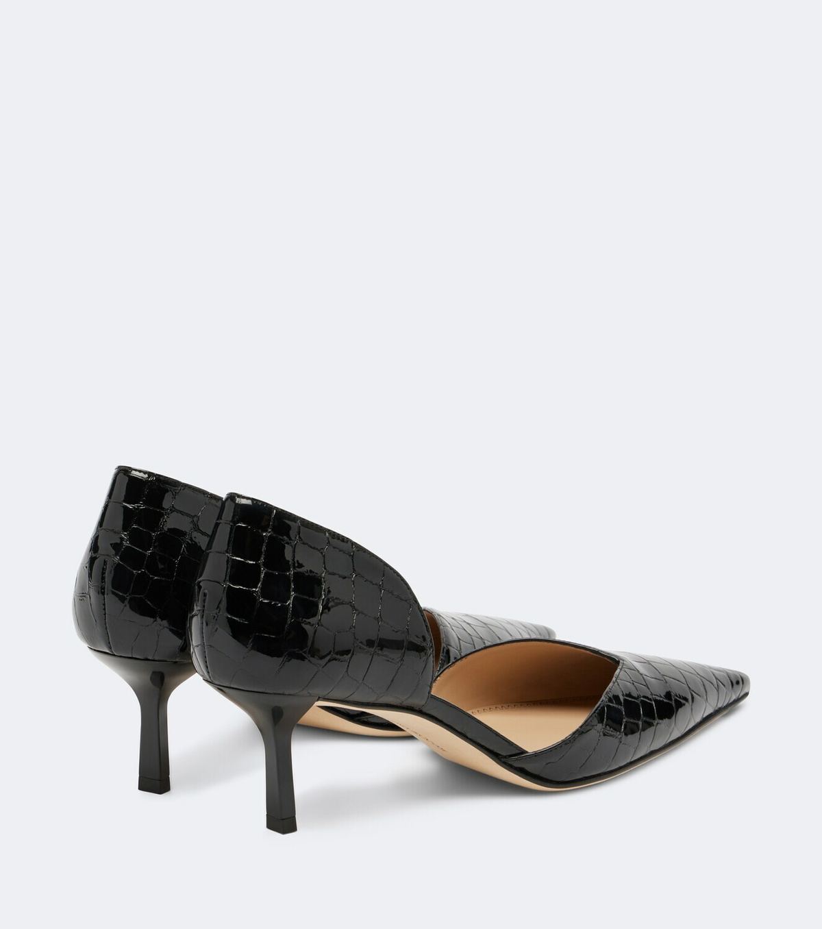 Victoria Beckham Victoria Angle D'Orsay croc-effect leather pumps