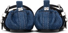 GANNI Navy Sue Triple Ballerina Flats