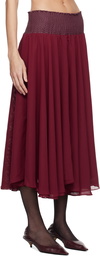Nicklas Skovgaard Burgundy Iris Midi Skirt