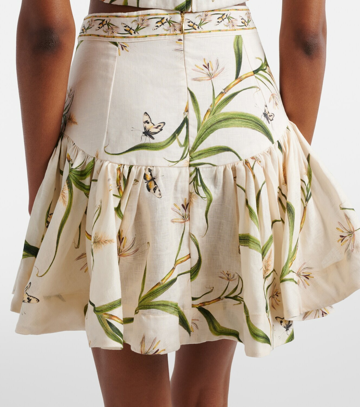 Agua by Agua Bendita Jacarina printed linen miniskirt