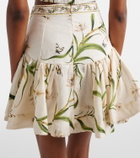 Agua by Agua Bendita Jacarina printed linen miniskirt