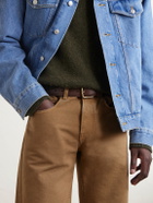 Anderson's - 3cm Suede Leather Belt - Brown