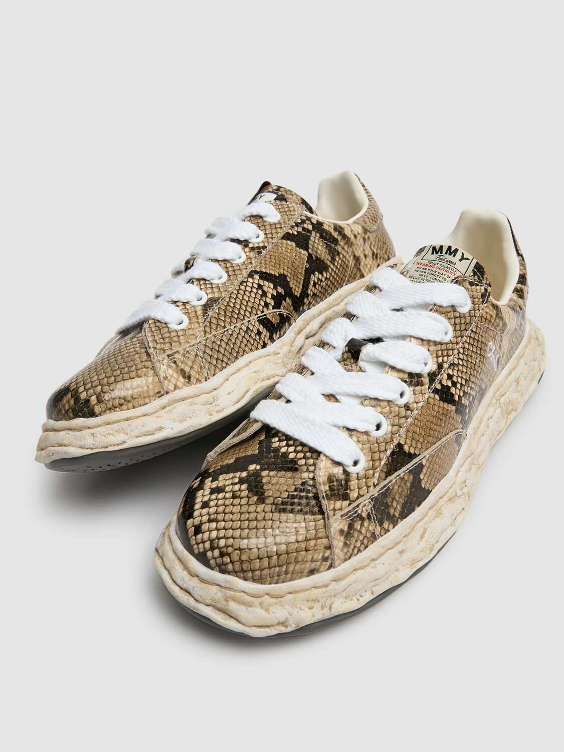 MIHARA YASUHIRO Charles Python Print Low Sneakers