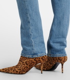 Saint Laurent Ashley 75 calf hair ankle boots