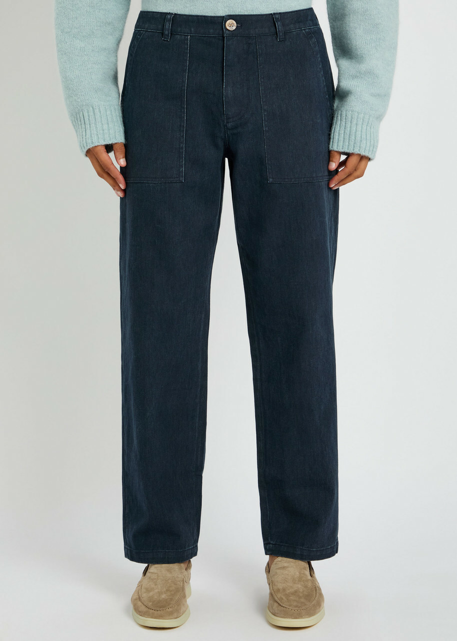 Che Carpenter Twill Trousers Navy