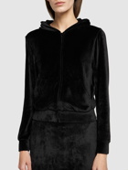 BALENCIAGA - Fitted Viscose Blend Zip-up Hoodie