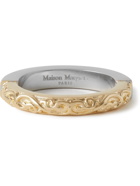 Maison Margiela - Engraved Burnished Sterling Silver Ring - Gold