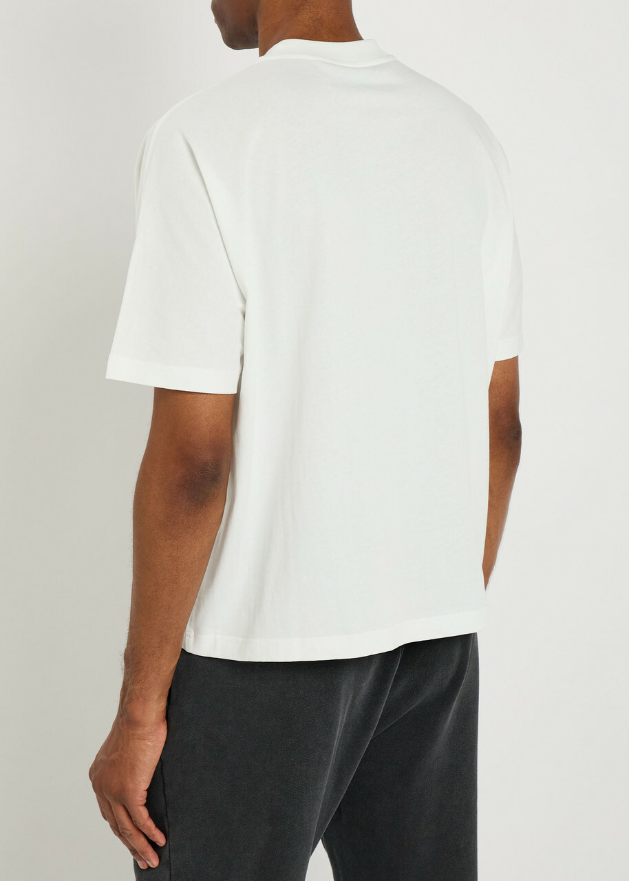 God Made Logo-print Cotton T-shirt Off White
