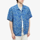 Blue Blue Japan Men's Marble Print Vacation Shirt in Black