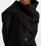 Sportmax Baldo scarf-detail virgin wool coat