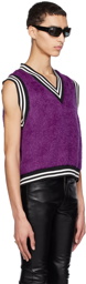 Theophilio Purple Shag Sweater Vest