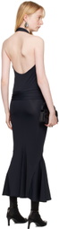 Conner Ives Black Shell Maxi Dress