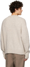 Nanushka Beige Huxley Knit V-Neck Sweater