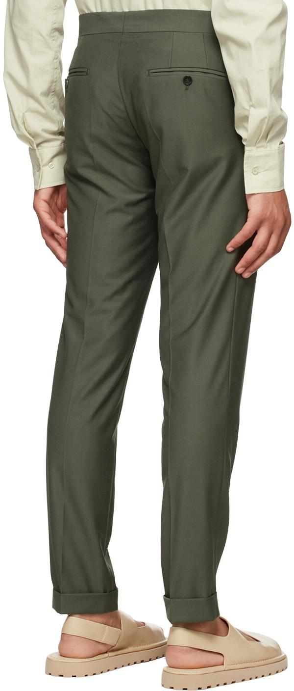 Lukhanyo Mdingi SSENSE Exclusive Green Wool Trousers