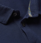 Etro - Logo-Embroidered Cotton-Piqué Polo Shirt - Navy