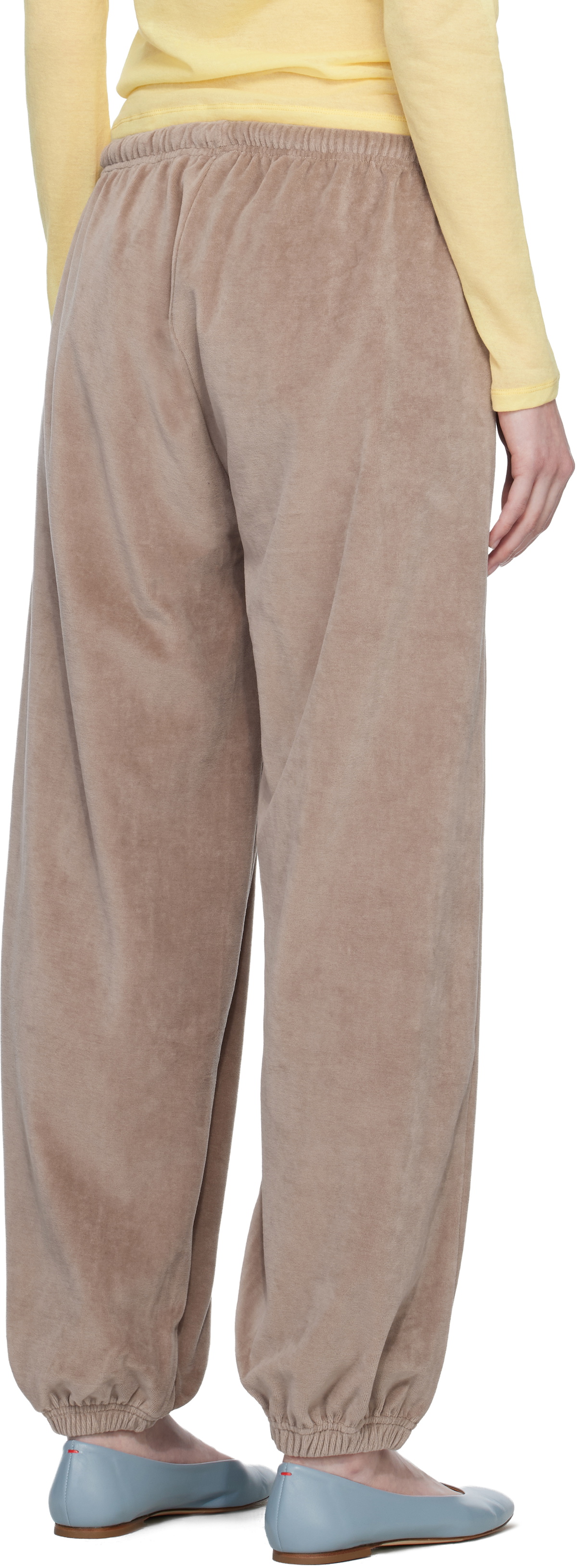 Baserange Taupe Velour Pillow Sweatpants
