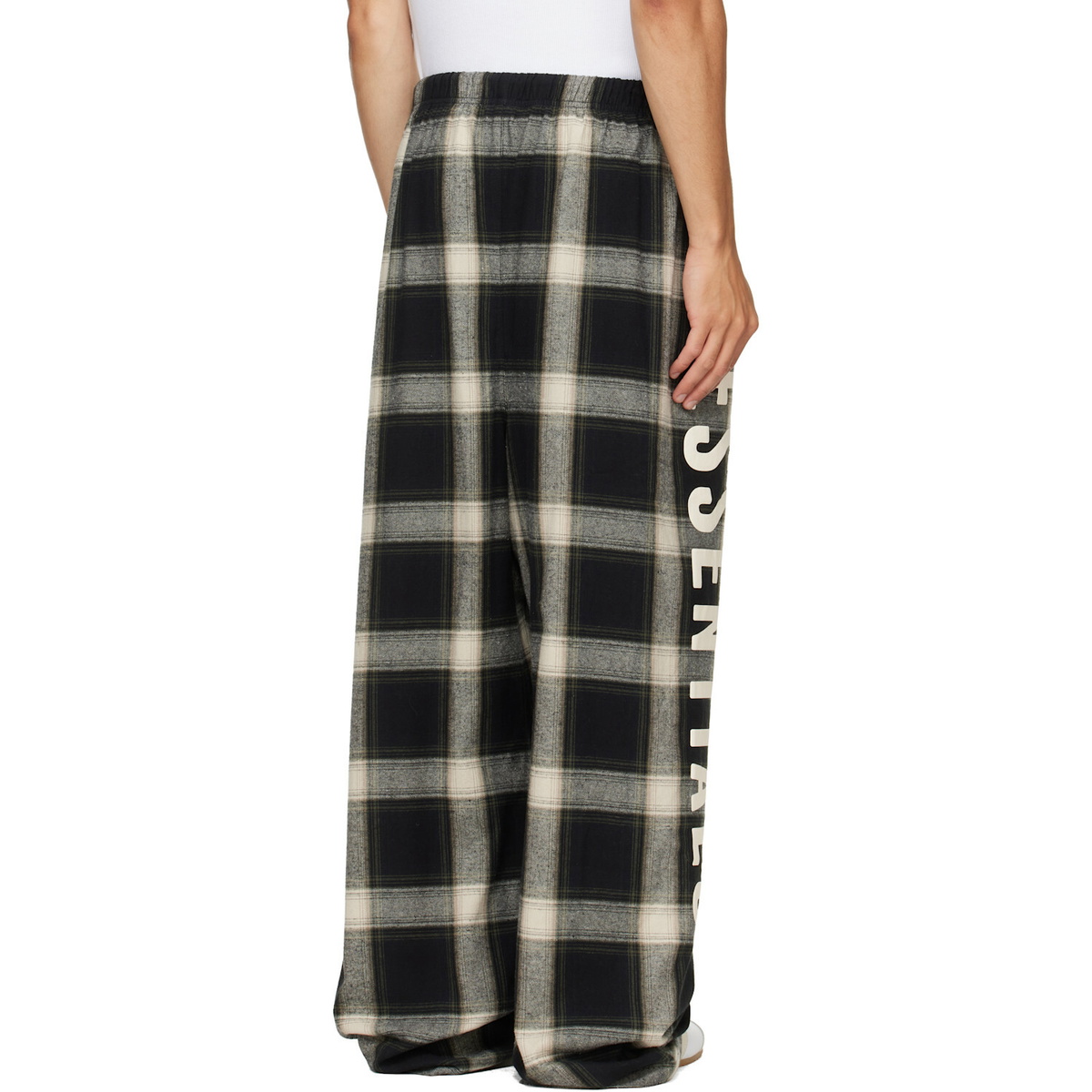 Fear of God ESSENTIALS Black & White Flannel Lounge Pants