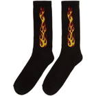 Palm Angels Black Flames Socks