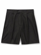 mfpen - Wide-Leg Pleated Upcycled Wool Shorts - Gray