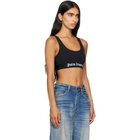 Palm Angels Black Classic Logo Sport Bra