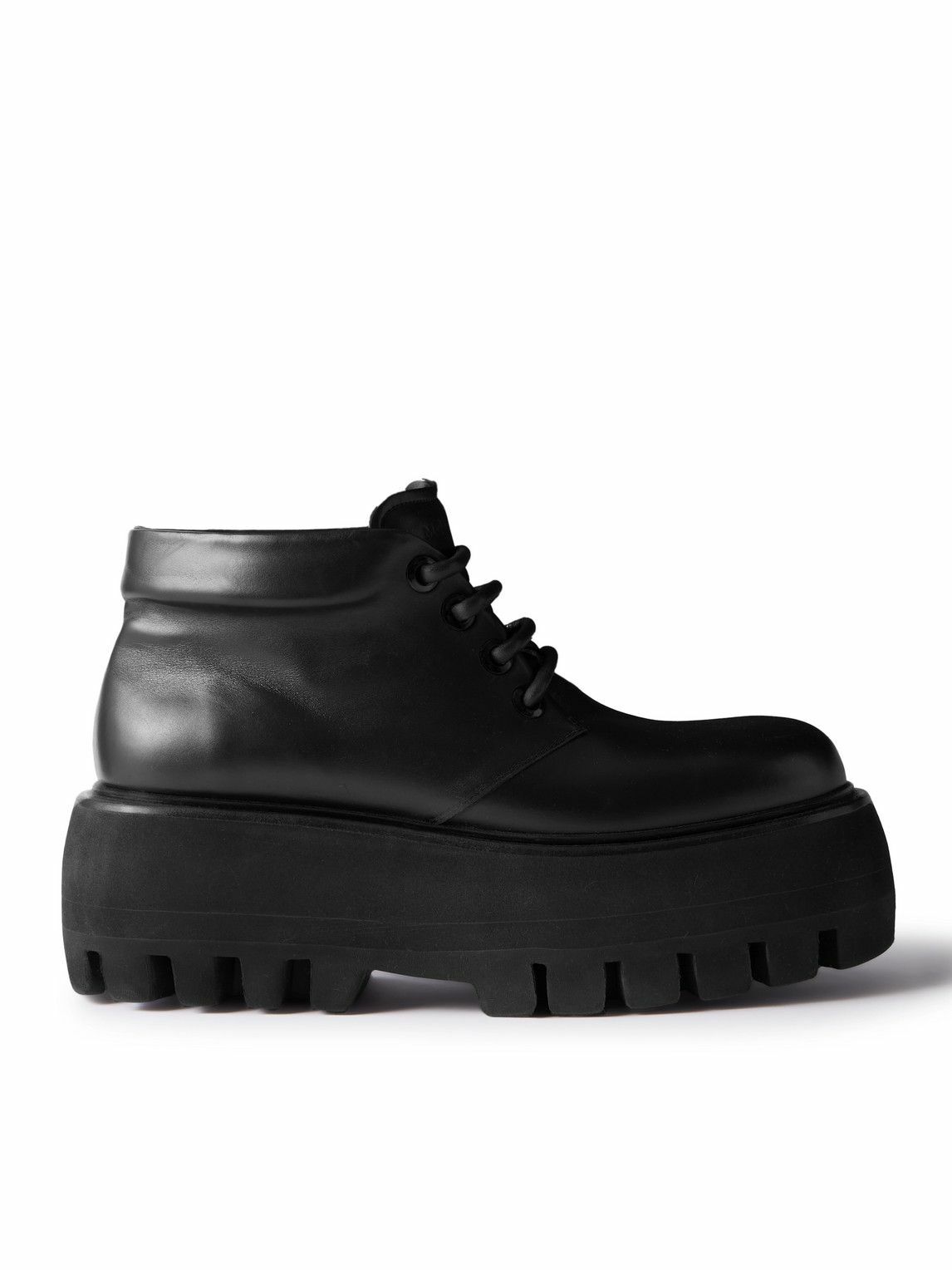 Alexander McQueen - Leather Ankle Boots - Black
