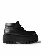 Alexander McQueen - Leather Ankle Boots - Black