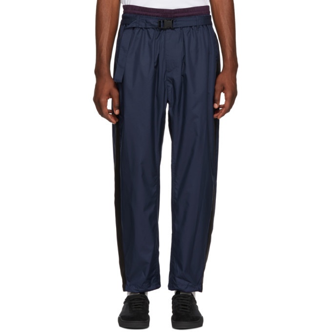 Photo: 3.1 Phillip Lim Navy and Burgundy Double Track Lounge Pants