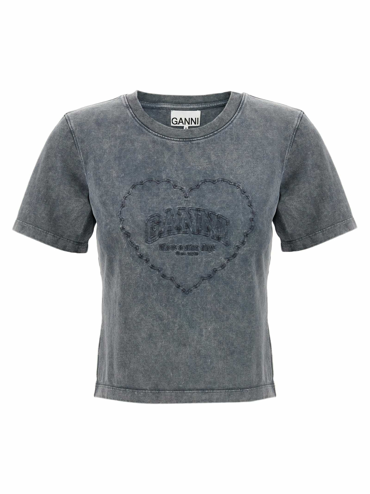 GANNI White Rose T-Shirt GANNI