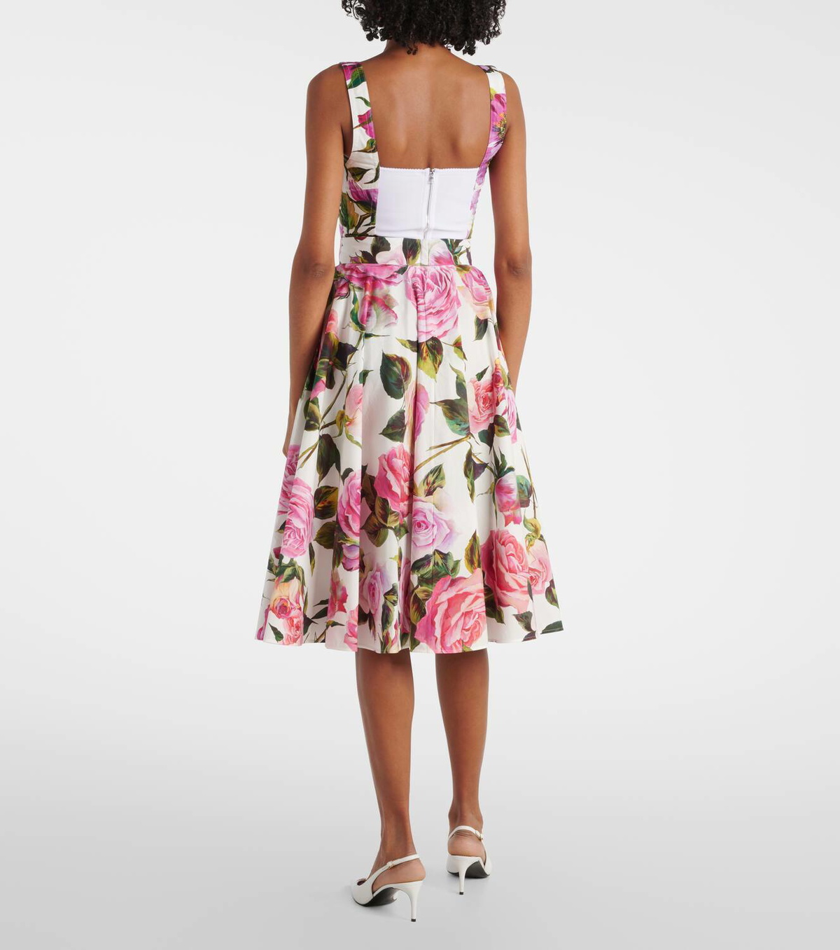 Dolce&Gabbana Floral cotton midi skirt Dolce & Gabbana