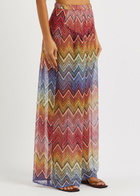 Missoni Zigzag Wide-leg Fine-knit Trousers Multicoloured