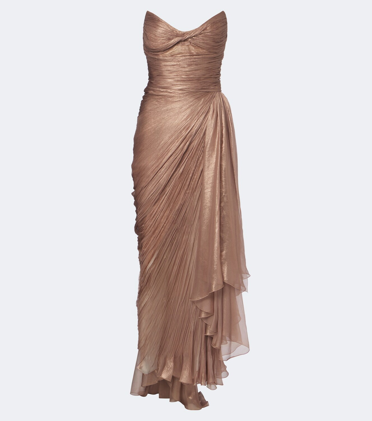 Maria Lucia Hohan Heidi pleated silk bustier gown